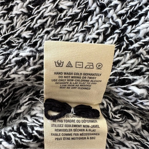 Anthropologie Black and White Knit Sleeveless Sweater Halter Tank Top Size L - Picture 12 of 13